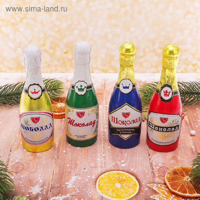 Фигура из тёмного шоколада "Шампанское-мини", 75 г 
Фигура из тёмного шоколада "Шампанское-мини", 75 г