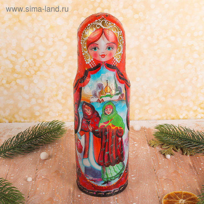 Фигурка шоколадная «Матрёшка», с сюрпризом, 300 г
Фигурка шоколадная «Матрёшка», с сюрпризом, 300 г