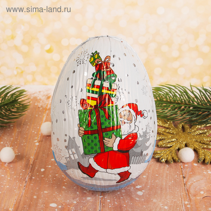 Яйцо из тёмного шоколада «С Новым Годом», с сюрпризом, 90 г
Яйцо из тёмного шоколада «С Новым Годом», с сюрпризом, 90 г