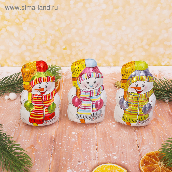 Фигура из тёмного шоколада «Снеговик», 50 г 
Фигура из тёмного шоколада «Снеговик», 50 г