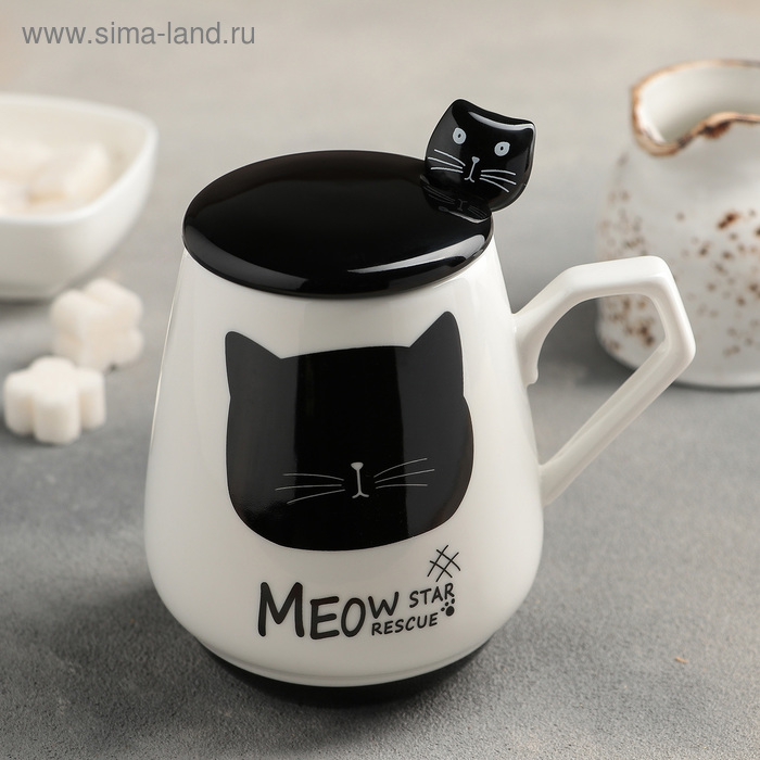 Кружка с керамической крышкой и ложкой «Котофеич», 450 мл, рисунок МИКС
Кружка с керамической крышкой и ложкой «Котофеич», 450 мл, рисунок МИКС