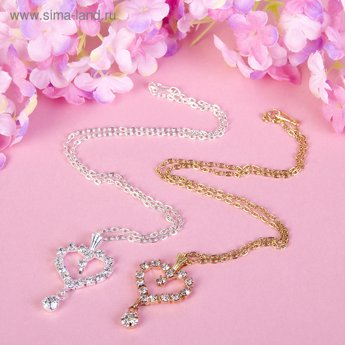 Кулон "Выбражулька" сердце с капелькой, 40см, цвет МИКС
Кулон "Выбражулька" сердце с капелькой, 40см, цвет МИКС