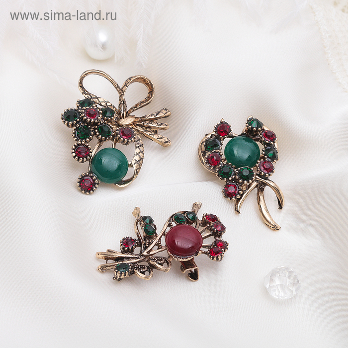 Брошь "Ассорти букетов", цвет красно-зелёный в чернёном золоте, форма МИКС
Брошь "Ассорти букетов", цвет красно-зелёный в чернёном золоте, форма МИКС