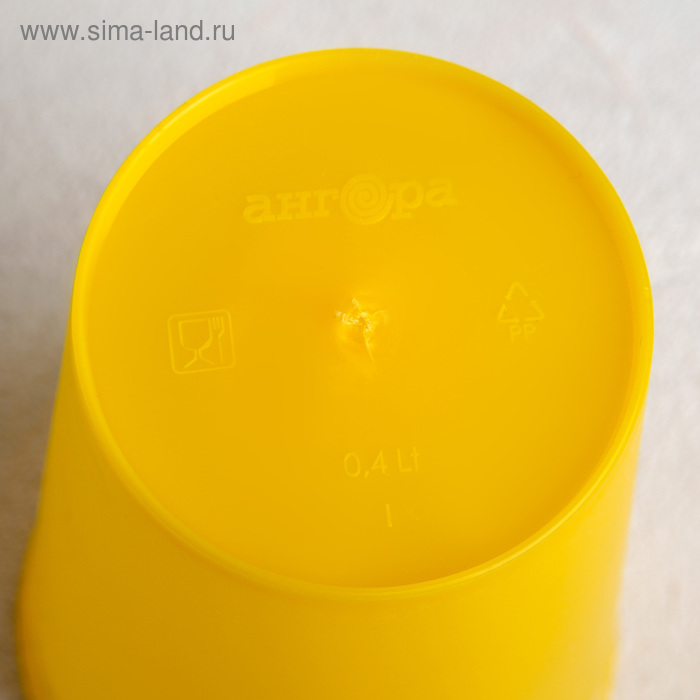 фото Стакан пластиковый «ангора», 400 мл, цвет жёлтый тд ангора