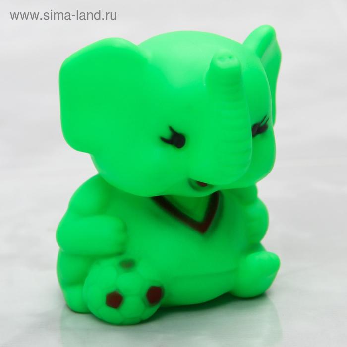 Резиновая игрушка для игры в ванной «Слоник», с пищалкой, цвет МИКС