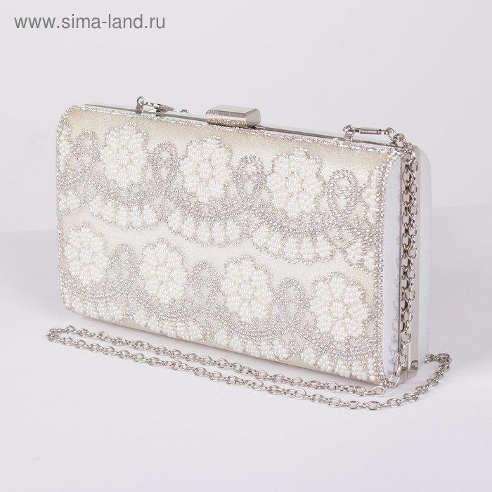 Клатч женский, отдел на фермуаре, длинная цепь, цвет серый
Клатч женский, отдел на фермуаре, длинная цепь, цвет серый