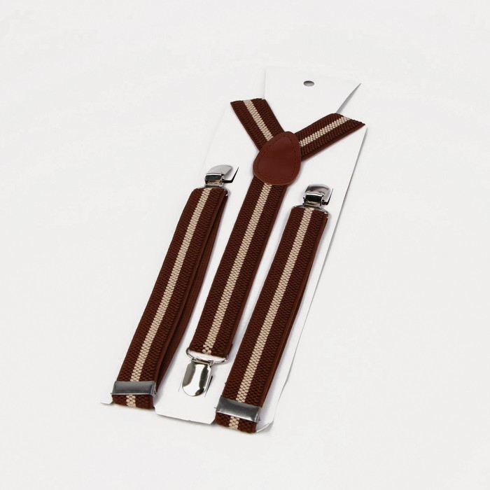 Подтяжки взрослые, ширина 2,5 см, цвет бежевый/кофе
Подтяжки взрослые, ширина 2,5 см, цвет бежевый/кофе