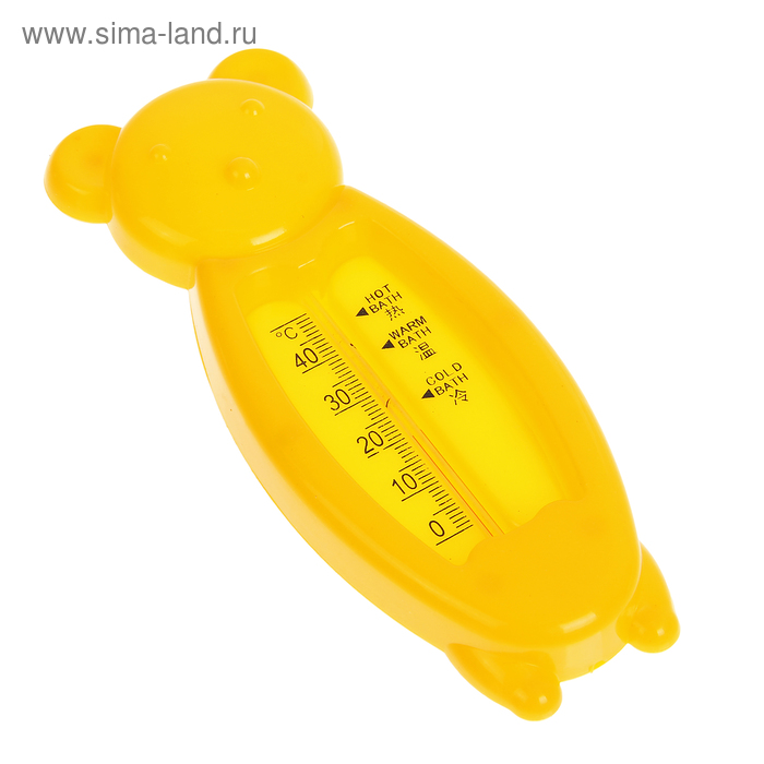 фото Термометр "мишка", детский, для воды, пластик, 14 см, микс luazon home