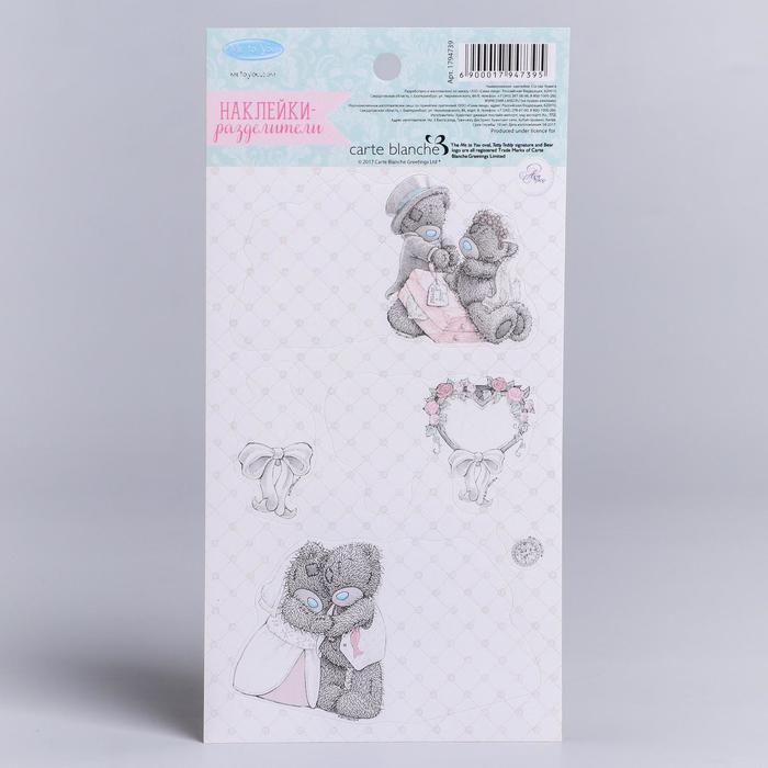 Наклейки-разделители "Самый лучший день", 9 х 18 см, Me To You
Наклейки-разделители "Самый лучший день", 9 х 18 см, Me To You