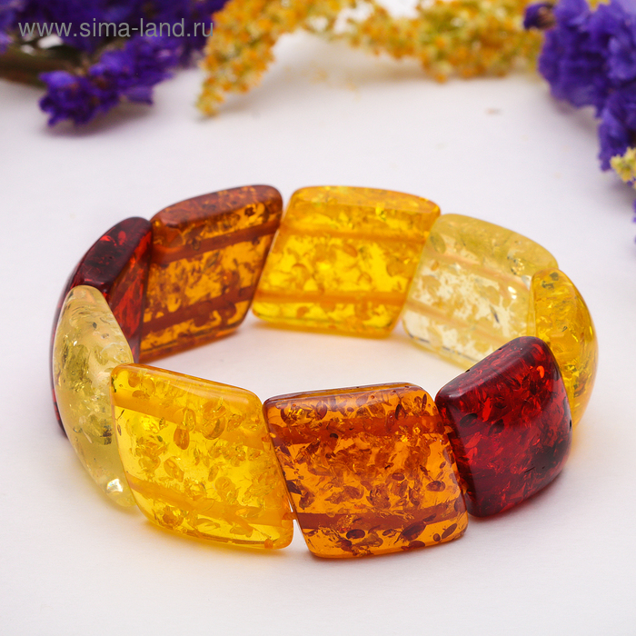 Браслет "Янтарь" пластина ромб, цветной
Браслет "Янтарь" пластина ромб, цветной