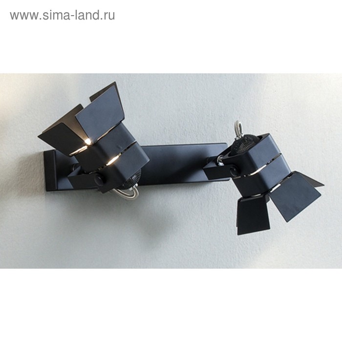 фото Бра cl526522s "рубик" 2x50w gu10 черный 7x24x8 см citilux