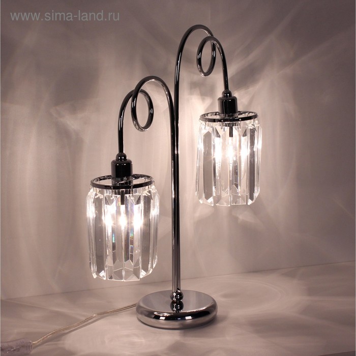 Настольный светильник CL330821 "Синди" 2x60W E14 хром 31x12x43 см
Настольный светильник CL330821 "Синди" 2x60W E14 хром 31x12x43 см