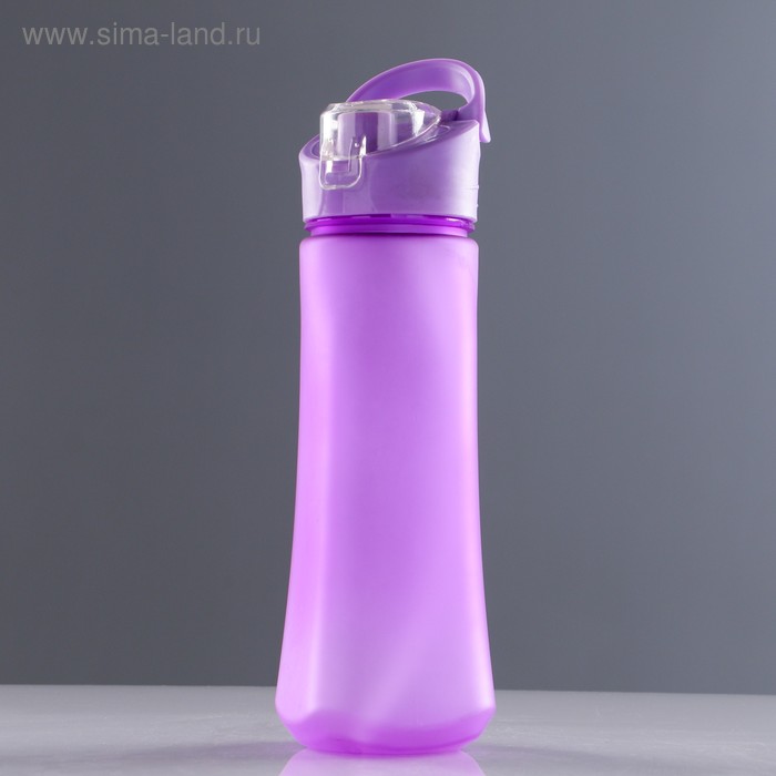 фото Бутылка для воды 750 мл, спортивная, прозрачная, с откидной крышкой, микс, 7.5х25 см