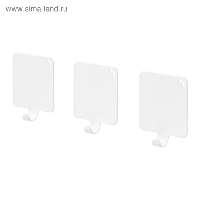 Крючок самоклеящийся ПЛЮТТ, белый, 3 шт.
Крючок самоклеящийся ПЛЮТТ, белый, 3 шт.