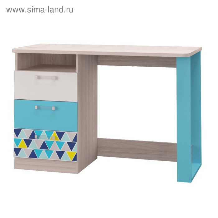 Стол письменный "Джимми", ясень светлый/топаз/белый, фотопечать 
Стол письменный "Джимми", ясень светлый/топаз/белый, фотопечать