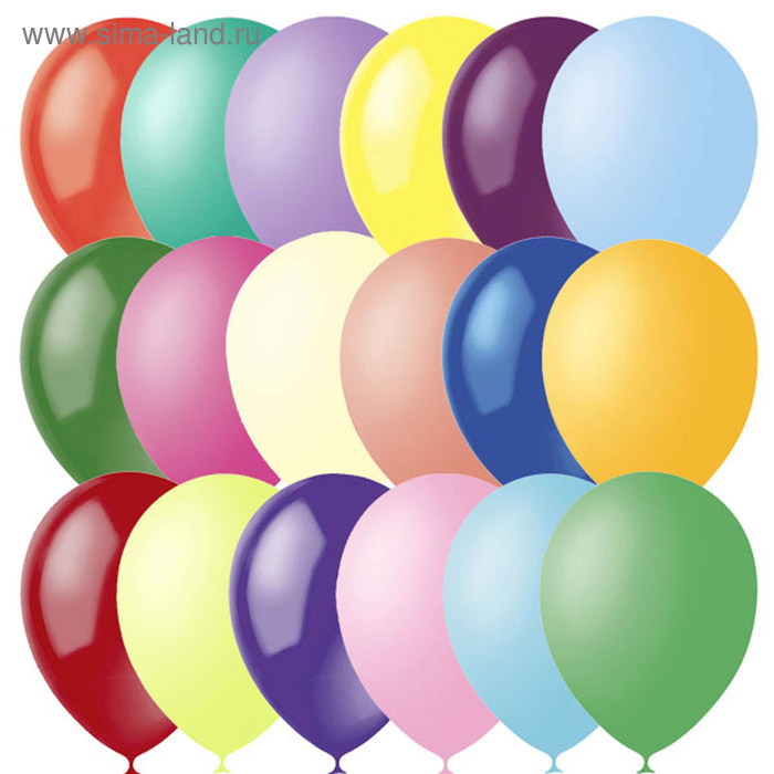 фото Шар латексный 7", декоратор, набор 100 шт., микс latex occidental