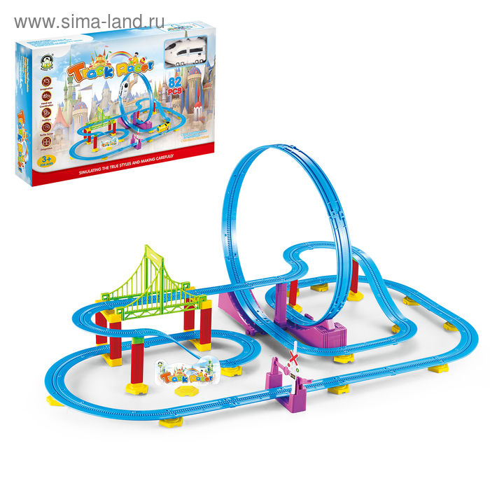 Автотрек «Гонка по кольцевой», работает от батареек, 82 детали
Автотрек «Гонка по кольцевой», работает от батареек, 82 детали