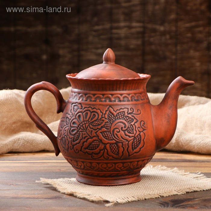 Чайник заварочный "Народный", декор, красная глина, 1.5 л
Чайник заварочный "Народный", декор, красная глина, 1.5 л