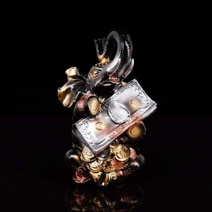 Копилка "Слон с деньгами", глянец, чёрная, гипс, 23 см
Копилка "Слон с деньгами", глянец, чёрная, гипс, 23 см