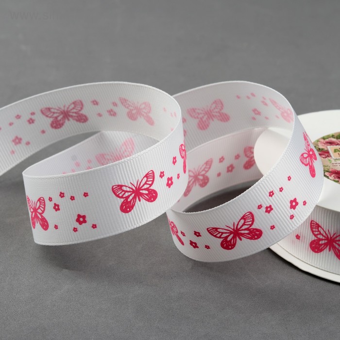 Лента репсовая «Бабочки», 25 мм, 22 ± 1 м, цвет белый №1042
Лента репсовая «Бабочки», 25 мм, 22 ± 1 м, цвет белый №1042