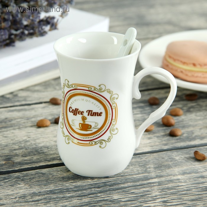 Кружка «Кофе», 100 мл, с ложкой, рисунок МИКС 
Кружка «Кофе», 100 мл, с ложкой, рисунок МИКС