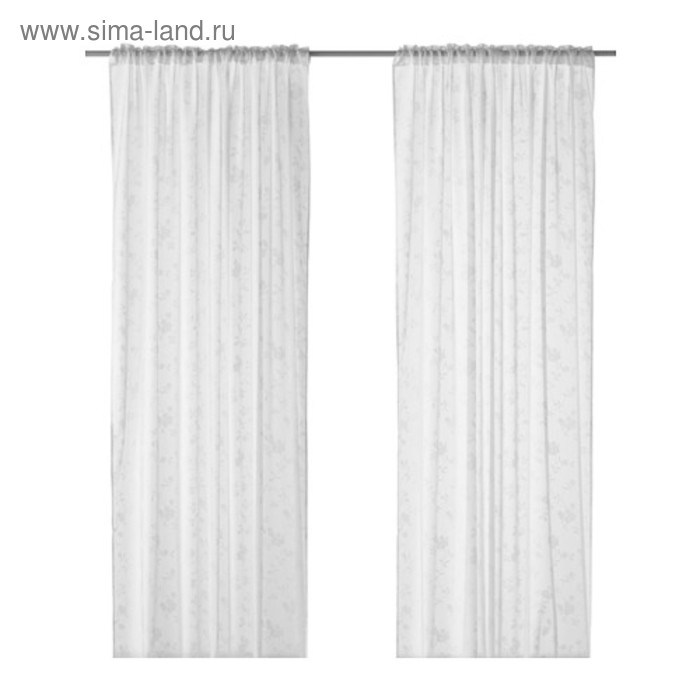 Гардины ЭНГЛАЛИ, размер 145х270 см-2 шт., белые цветы 
Гардины ЭНГЛАЛИ, размер 145х270 см-2 шт., белые цветы