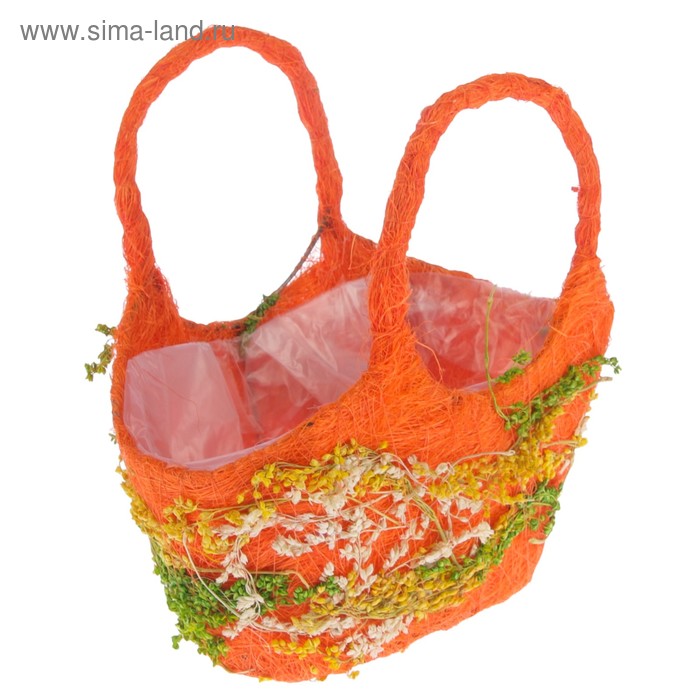 Корзина «Поле», для флористики, с ручкой, 22х13 см,H=10,5/21 см, оранжевая
Корзина «Поле», для флористики, с ручкой, 22х13 см,H=10,5/21 см, оранжевая