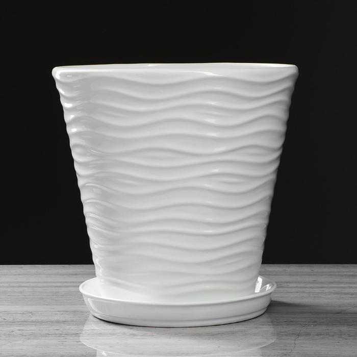 Горшок для цветов "Волна", глянец, белый, керамика, 13.5 л
Горшок для цветов "Волна", глянец, белый, керамика, 13.5 л