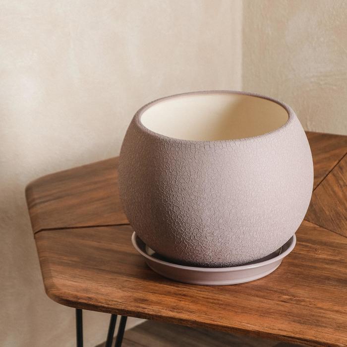 Горшок для цветов "Шар", шёлк, бежевый, керамика, 9 л
Горшок для цветов "Шар", шёлк, бежевый, керамика, 9 л