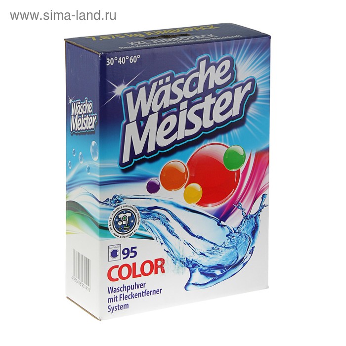 Стиральный порошок Clovin WascheMeister Color, универсальный, 7.8 кг
Стиральный порошок Clovin WascheMeister Color, универсальный, 7.8 кг
