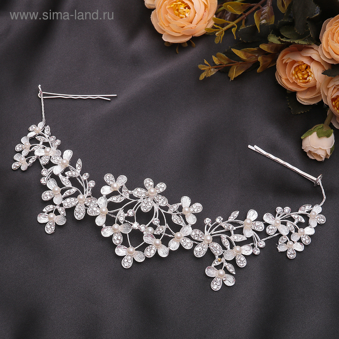 Аксессуар для волос "Букет с жемчужинами" 27 см
Аксессуар для волос "Букет с жемчужинами" 27 см