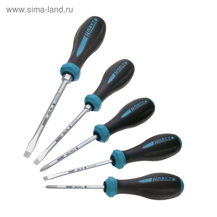 Набор отверток HAZET 802/5 HEXAnamic, 5 шт.