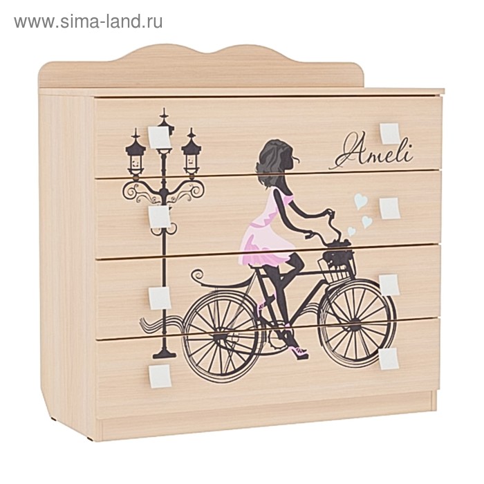 Комод "Амели" дуб млечный
Комод "Амели" дуб млечный