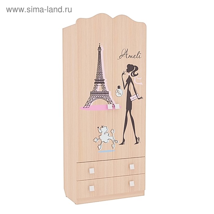 Шкаф комбинированный "Амели" 2х створчатый с ящиком дуб млечный
Шкаф комбинированный "Амели" 2х створчатый с ящиком дуб млечный