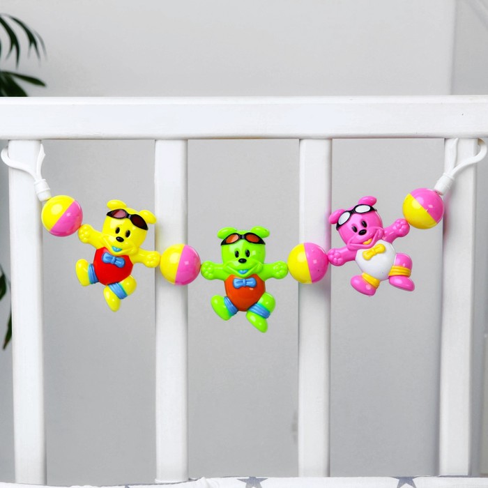 Растяжка на коляску/кроватку «Медвежата», 3 игрушки МИКС, 43 - 69 см
Растяжка на коляску/кроватку «Медвежата», 3 игрушки МИКС, 43 - 69 см