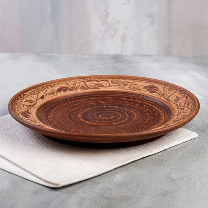 Тарелка "Стандарт", плоская, ангоб, красная глина, 25 см
Тарелка "Стандарт", плоская, ангоб, красная глина, 25 см