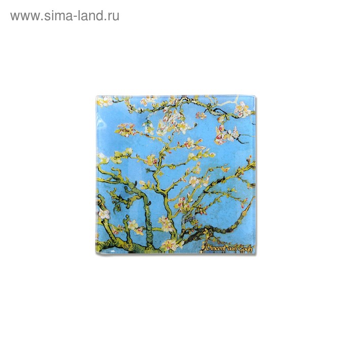 фото Тарелка квадратная "цветущий миндаль ван гог", без индивидуальной упаковки carmani.pl