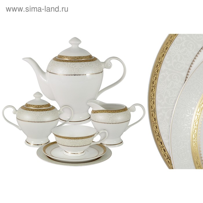 Чайный сервиз "Бостон Голд", 21 предмет, на 6 персон
Чайный сервиз "Бостон Голд", 21 предмет, на 6 персон