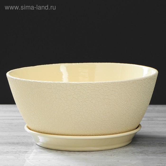 Горшок для цветов "Бонсайница", шёлк, бежевый, керамика, 5.5 л
Горшок для цветов "Бонсайница", шёлк, бежевый, керамика, 5.5 л