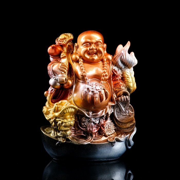 Копилка "Хотей с драконом", глянец, бронзовая, гипс, 25 см, микс
Копилка "Хотей с драконом", глянец, бронзовая, гипс, 25 см, микс