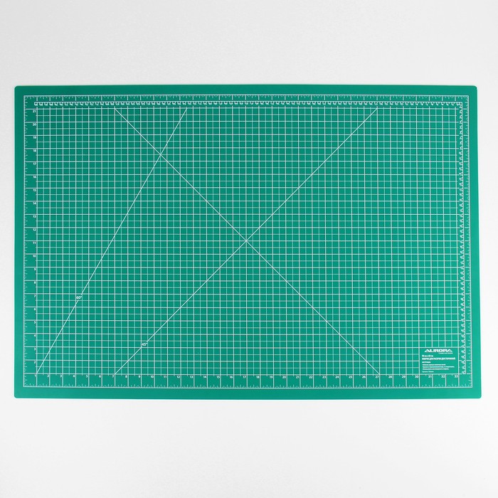 фото Мат для резки, двусторонний, 90 × 60 см, а1, цвет зелёный, au-a1 aurora