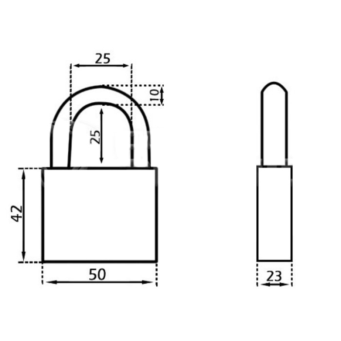 фото Замок навесной apecs pd-01-50 (mbc-125)