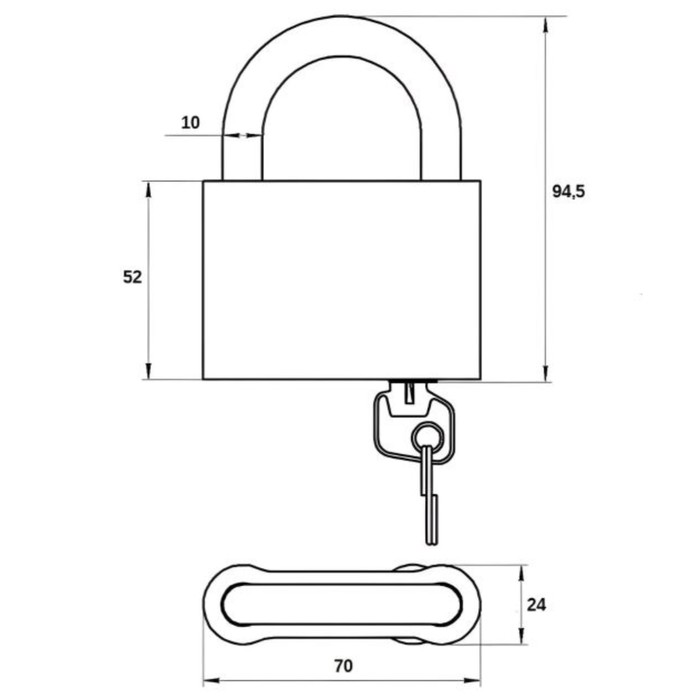 фото Замок навесной "глазов" вс1-01, d=10 мм гзм