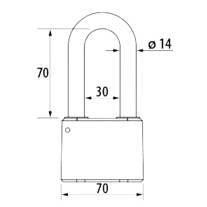 фото Замок навесной "чебоксары" вс 2- м1 -02, d=14 мм чаз