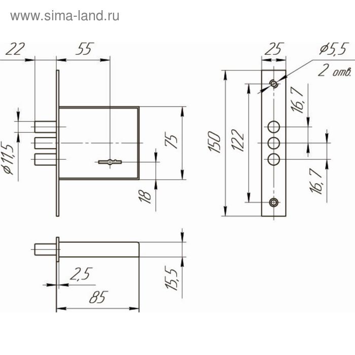 фото Замок врезной балашиха зв8 852.1.0 5 кл. трехриг. б/о, б/руч меттэм
