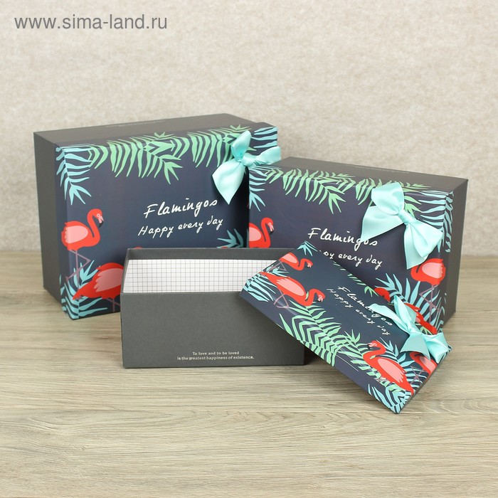 Набор коробок 3в1 "Фламинго" 29,5х22х13 см
Набор коробок 3в1 "Фламинго" 29,5х22х13 см