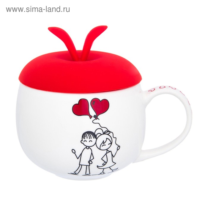 Кружка «Романтическая прогулка», с красной силиконовой крышкой, объём 330 мл
Кружка «Романтическая прогулка», с красной силиконовой крышкой, объём 330 мл