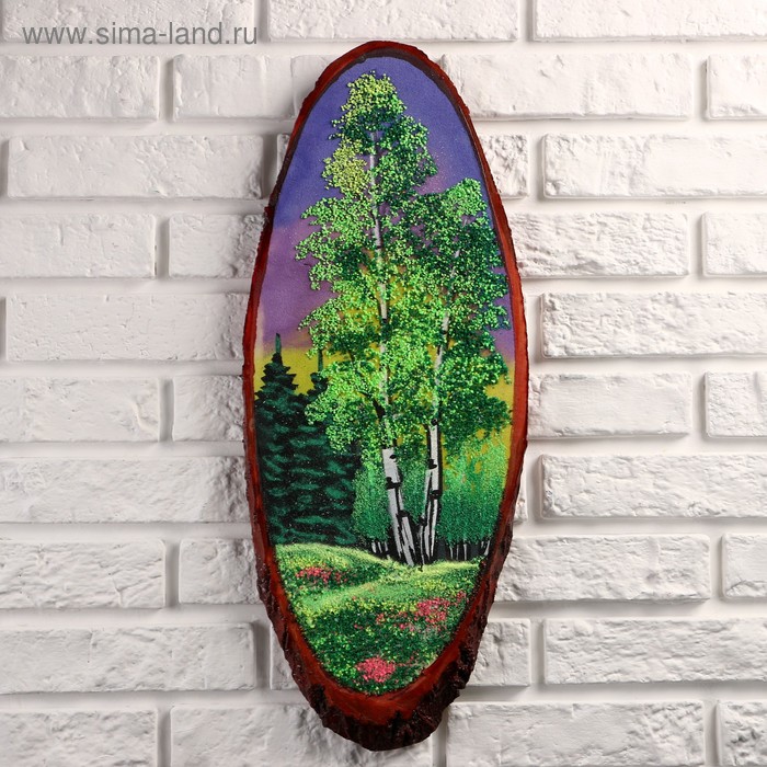 Картина "Лето" на срезе дерева, каменная крошка, микс
Картина "Лето" на срезе дерева, каменная крошка, микс