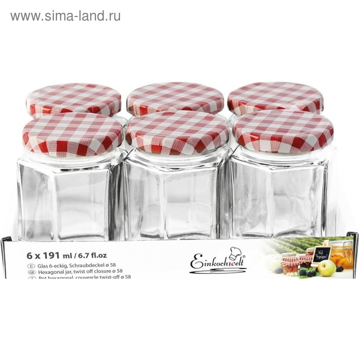 фото Набор банок с крышками twist, объём 191 мл, 6 шт dosen-zentrale
