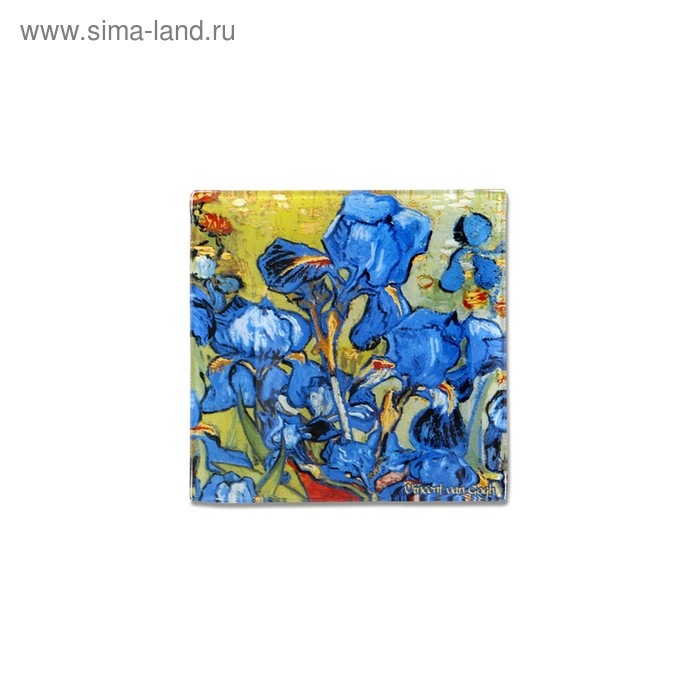 фото Тарелка квадратная «ирисы ван гог» carmani.pl